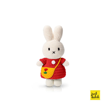Miffy 米飛和她的紅色洋裝+鬱金香包包
