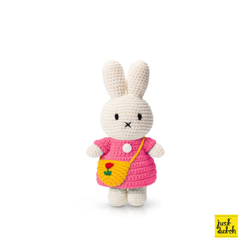 Miffy 米飛和她的桃紅洋裝+鬱金香包包